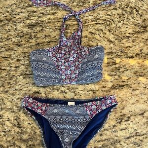 Hula Honey Vibrant Blue and Red Bikini